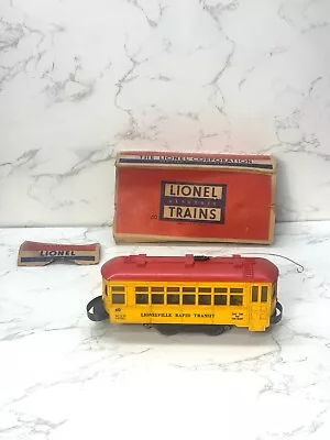 Postwar Lionel 60 Trolley Car W/ Box • $100