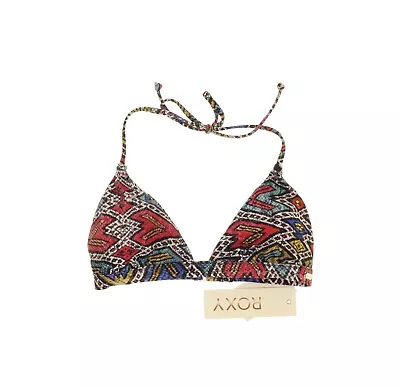 Roxy Juniors' Poetic Mexic' Reversible Fixed Triangle Bikini Top - Multi - XS • $14.79