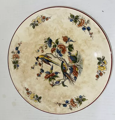 Antique Rouen V&B M Villeroy & Boch 12  Cake Plate Saar Basin 1570 Birds • $22