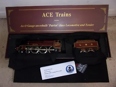 £675 • Buy ACE Trains O -B-ES 6P5F  Patriot - Private E Sykes 5537LMS Gloss Maroon NEW/boxd