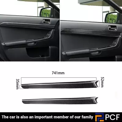 For Mitsubishi Lancer 2008-15Interior Door Panel Cover Trim Soft Carbon Fiber 6x • $57.03