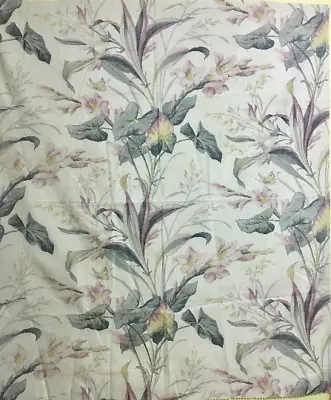 1930’s French Botanical Cotton Printed Fabric • $150