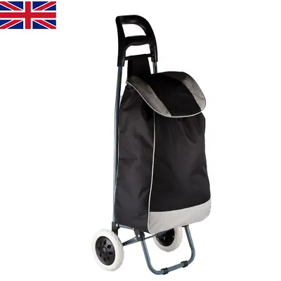 £15.99 • Buy Large Lightweight Wheeled Shopping Trolley Push Cart Luggage Bag With Wheel Axle