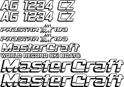 2 Color MasterCraft Prostar 190 Full Set #4 W/Matching Boat Registration Numbers • $109.95