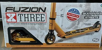 $65 • Buy Fuzion Gold Pro X-3 2 Wheel Scooter - Gold New In Box