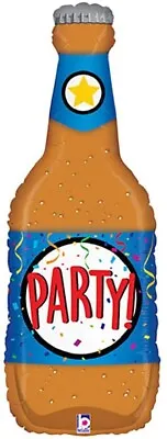 XL 34  Beer Bottle Party Super Shape Mylar Foil Balloon Party Decoration • $8.99