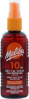 Malibu Sun SPF 10 Non-Greasy Dry Oil Spray For Tanning 100 Ml (Pack Of 1)  • £8.19