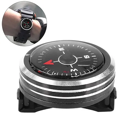 $6.57 • Buy Slide On 25MM Watch Wrist Band Strap Compass Outdoor Waterproof Survival Gadget