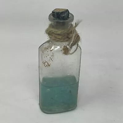 Vintage Antique Miniature Corked Glass Bottle Medicine Potion Small Drug RX • $12