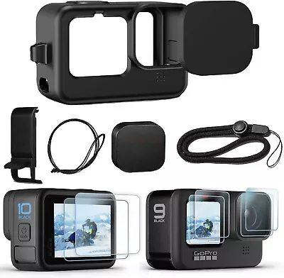 $26.86 • Buy NEW Accessories Kit For GoPro Hero 11 10 9 Black Silicone Sleeve Protective Case