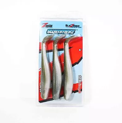 Zman Soft Lure SwimmerZ 6 Inch 3/Pack Shiner (4905) • $25.41