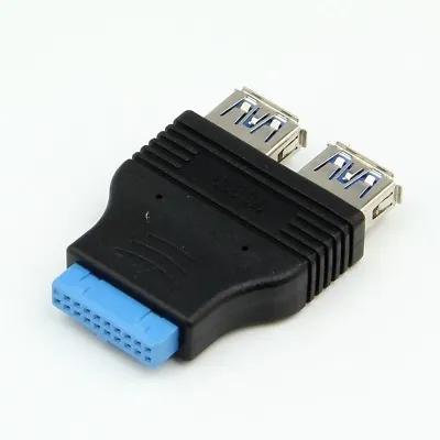 £3.20 • Buy USB 3.0 Motherboard Header 20 Pin To 2 USB A Port Socket USB Female Adapter Hub