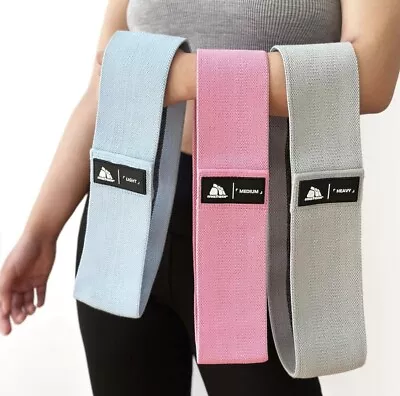 Non-Slip Resistance Bands Set Fabric Booty Bands For Exercise & Fitness Durable  • $28.88