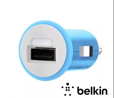 Belkin MIXIT UP Micro Car Charger (1 AMP/ 5W) Iphone Ipod BLUE F8J018qeBLU • $22.95