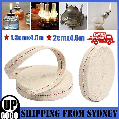 4.5M Flat Cotton Oil Lamp Lantern Wick  For Kerosene Burner Lighting Pratical AU • $6.44