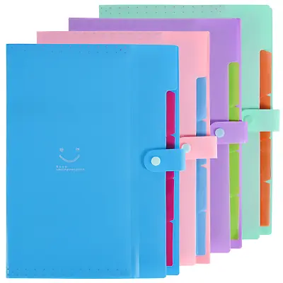 Plastic Filing Document Wallet Folder Files School Stud Folders Folders • £7.99