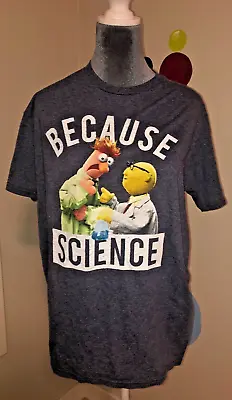 The Muppets T-Shirt Because Science With Beaker And Dr Bunsen Honeydew - Size L • $13.50