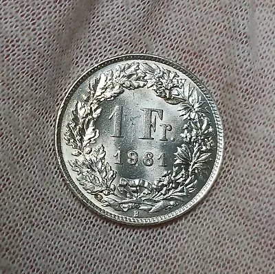 1961-B Switzerland 1 Franc - Sharp Silver Coin! - Helvetia • $13.50