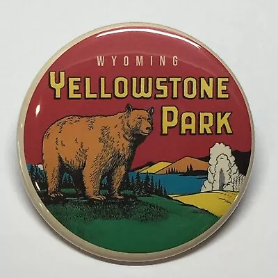 Yellowstone Park Wyoming Advertising Pocket Mirror Vintage Style • $15