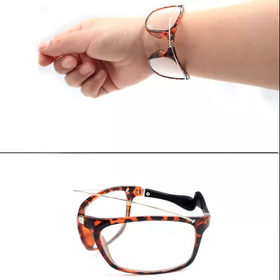 Wrist Folding Reading Glasses Slap On Watch Magnet Hanging Portable Unisex Fold • $8.99