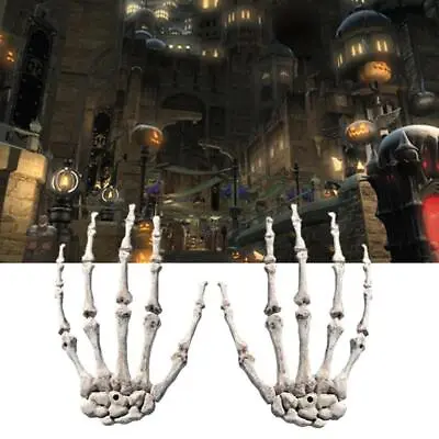£2.58 • Buy Halloween Skull Skeleton Human Hand Bone Zombie Party Prop Scary 1 Pair Y4P1