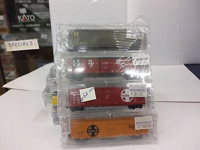 N Scale Micro Train 50 Ft Box Cars 4 Santa Fe • $104.04