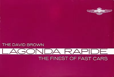 Aston Martin ~ David Brown LAGONDA RAPIDE ~ 1961 ~ Brochure • $89.52