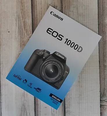 Canon EOS 1000D Camera Instruction Manual Printed Size A5 Professionally Bound • £13.50
