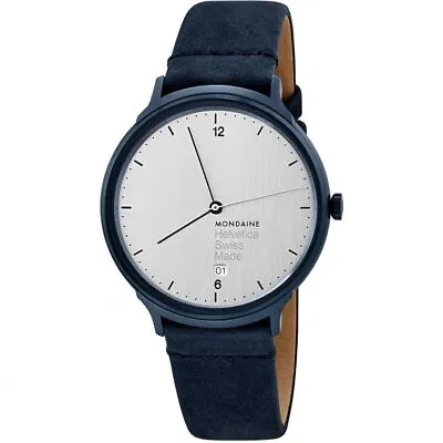 Mondaine Helvetica No1 38mm PVD Steel Silver Dial Quartz Watch MH1.L2210.LD • $349