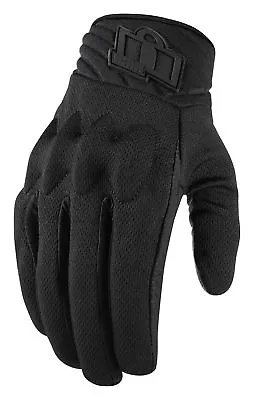 ICON ANTHEM 2 Mesh/Leather Touchscreen Motorcycle Gloves (Stealth) Choose Size • $40