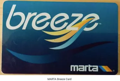 Marta Breeze Card (blue) Metropolitan Atlanta Rapid Transit Authority RARE • $4.99