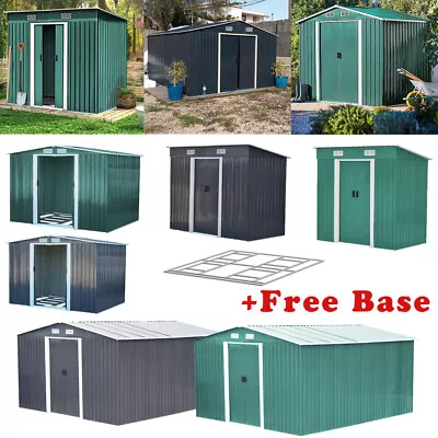 Metal Garden Shed 4 X 6 4 X 8 6 X 8 10 X 8 12X 10 Garden Storage FREE BASE • £229.95