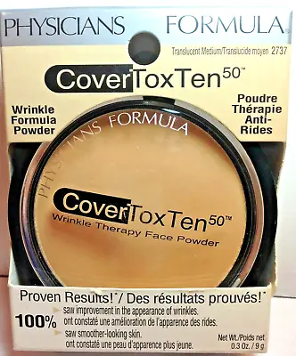 Physicians Formula CoverToxTen Wrinkle Therapy Face Powder Translucent Medium • $16.99