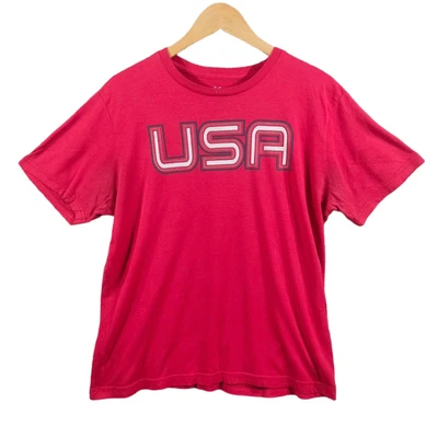 £13.95 • Buy City Streets USA Graphic Print Tee T Shirt Top Size Medium Red Spellout 