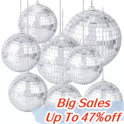£3.13 • Buy Mini Disco Mirror Ball Stage Rotating Glass Party Decor Lighting Reflective Ball