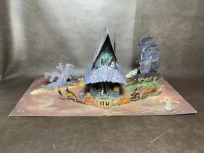 Vintage Hallmark Halloween Pop Up Card Paper Centerpiece Haunted House MCM 1960 • $35