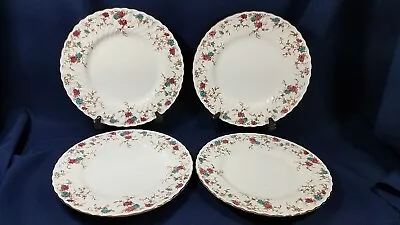 4 Minton Ancestral England 10 1/2  Dinner Plates Globe S-376 Pristine: Multiples • $27.99