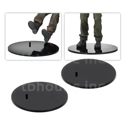 2 X NECA FIGURE DISPLAY STANDS Black FOR 6 -8  ACTION FIGURES Plastic 3.5  ROUND • $7.80