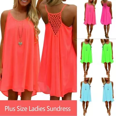 Clothing Ladies Backless Sundress Dress Braces Skirt Beach Skirt Dresses • $17.77