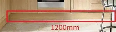 2x Oak Effect Plinth Kickboard 1200x150x16mm Kitchen 2400mm Total Hygena - NEW • £17.50