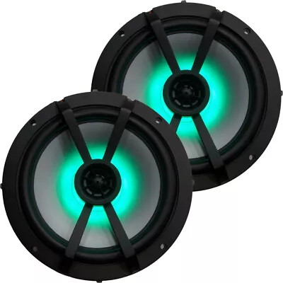 Kicker 43BKM614LAMP Marine Boat Speakers 6.5  LED Speaker - Single • $49.99