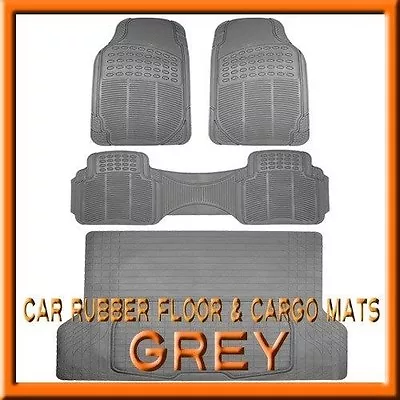 Fits 3PC Toyota Venza Grey Rubber Floor Mats & 1PC Cargo Trunk Liner Mat • $500