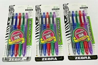 Zebra Z-Grip Retractable Ballpoint Pen Medium Point 1.0mm Assorted Colors 15 Ct • $11.99