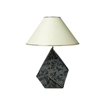 Polygonal Black Ceramic Iridescent Lamp 1980s Memphis Milano Light Table Retro • $870.35