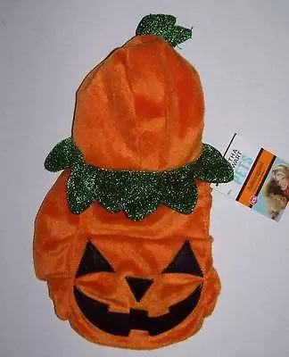 Martha Stewart Pets Halloween Pumpkin Jack O Lantern Plush Dog Costume Size XS • $14.99