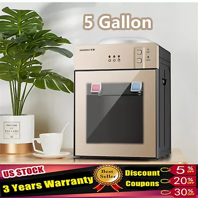 5 Gallon Cold Hot Water Dispenser Top Loading Countertop Water Cooler Dispenser • $45.60