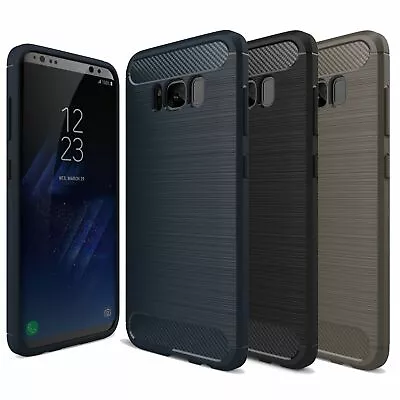 $13.45 • Buy Cell Phone Case Protective Frame For Apple Samsung Xiaomi Carbon Look TPU