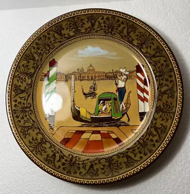 Antique Royal Doulton Venice Gondolier Plate - 10 1/4  - Manufactured 1908 • $109.99
