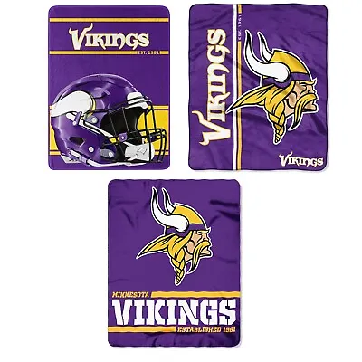 Minnesota Vikings Blanket - Bed Throw - Fleece Blanket - PICK YOUR STYLE (NFL) • $22.99