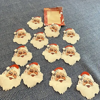$5.99 • Buy Vintage Christmas Santa Gummed Seals 12 Quantity 1940’s